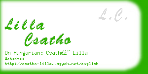 lilla csatho business card